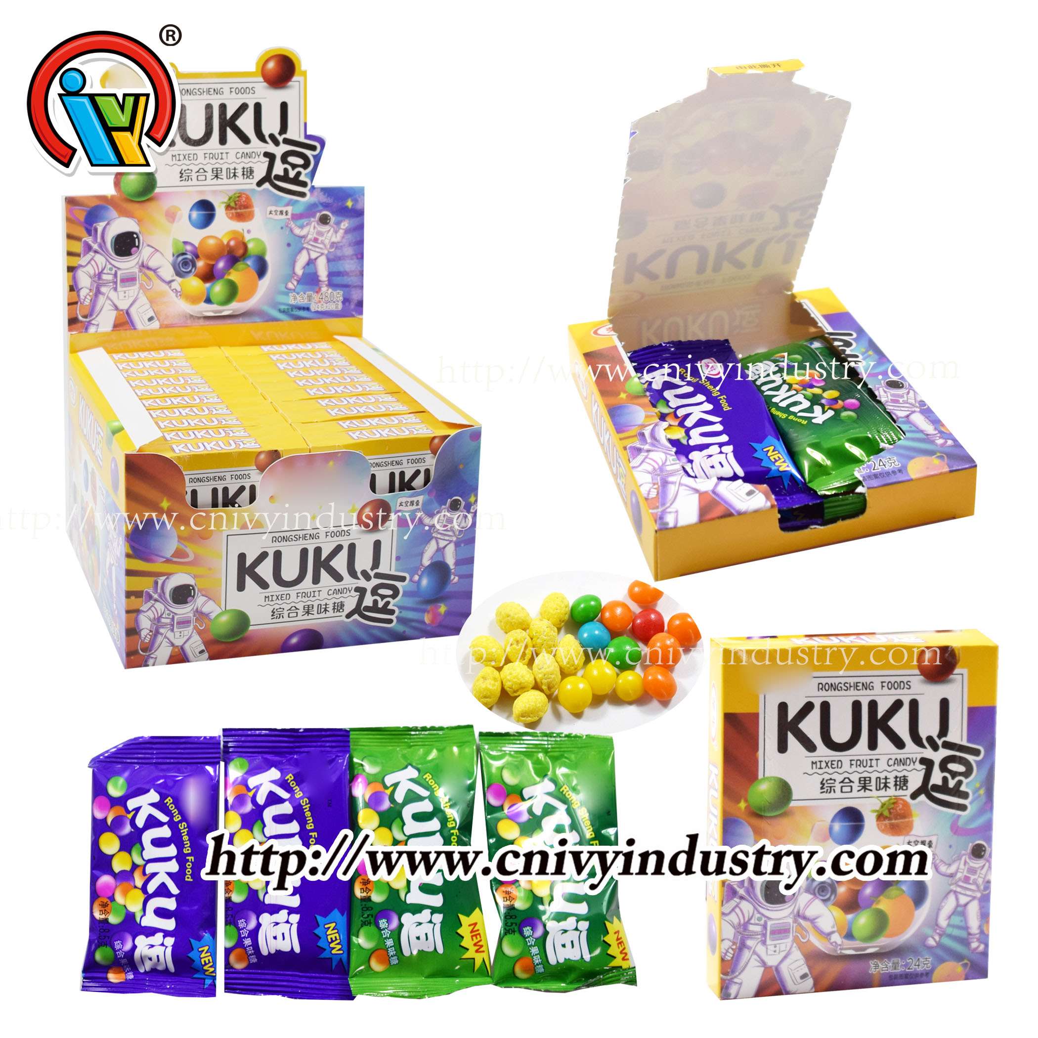 Caramelo gomoso masticable con sabor a fruta dulce agrio halal al por mayor