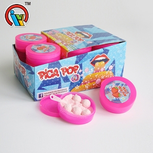 chicle con caramelo en polvo