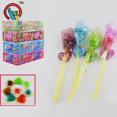 caramelo en forma de corazón piruleta
