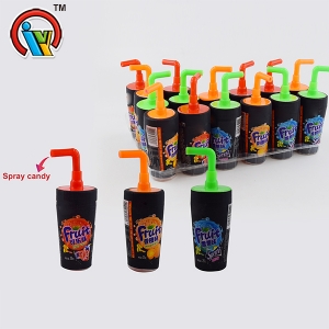 forma de cola con sabor a fruta líquido caramelo en aerosol