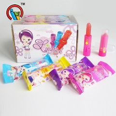caramelo con sabor a fruta lápiz labial azúcar piruleta