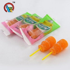 jinjiang cola en forma de caramelo gomoso caramelo suave lollipop