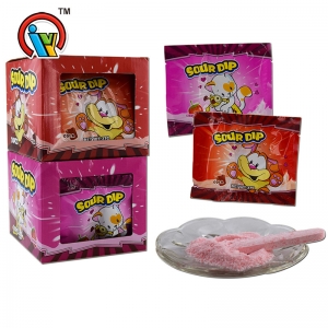 Caramelo en polvo agrio sabor afrutado con caramelo prensado