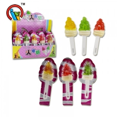 Torch shape fruity lollipop candy
