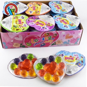 cariño corazón flor forma jalea dulces