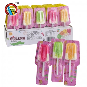 Caramelo con sabor a fruta del lollipop de la forma del helado del precio de fábrica