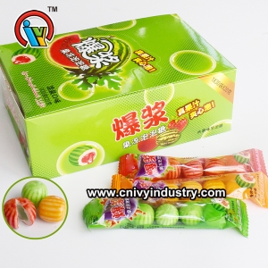 Forma de bola con sabor a fruta chicle con mermelada rellena