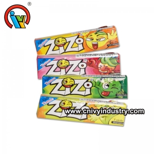 Chicle con sabor afrutado popular con tatuaje