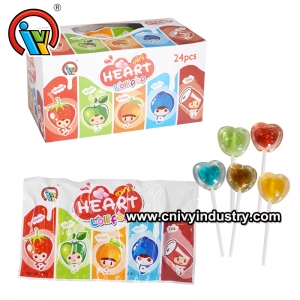Frutado 5 en 1 caramelo de piruleta de corazón a corazón