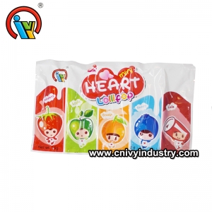 Frutado 5 en 1 caramelo de piruleta de corazón a corazón