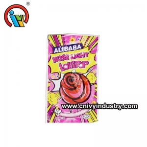 Lollipop Fluorescencia De Rosa Con Caramelos Popping