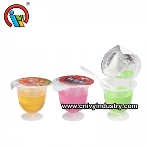 Caramelo líquido del atasco con sabor a fruta del precio de fábrica de IVY en taza