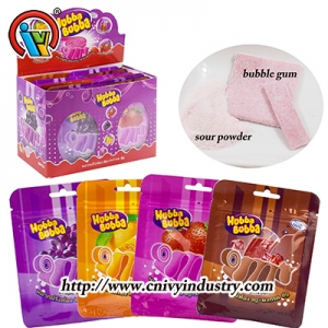 chicle desgarro de mano con polvo agrio