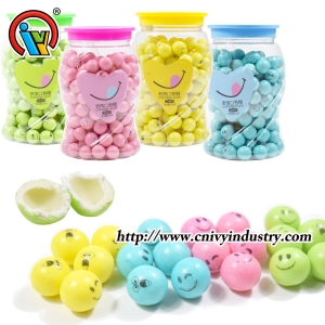 cara de emoji bubble gum ball candy