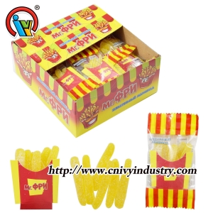 papas fritas forma gelatina caramelo gomoso