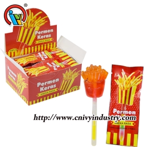 caramelo de piruleta fluorescente con barra luminosa