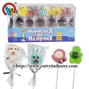 Forma animal Gummy Jelly Lollipop Candy