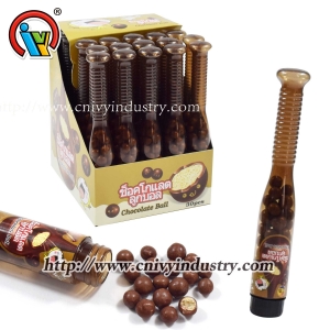 Botella botella forma de bola compuesto chocolate