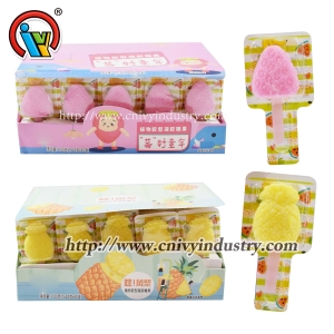 Caramelo gomoso de la piruleta de la gelatina de la forma de la fruta