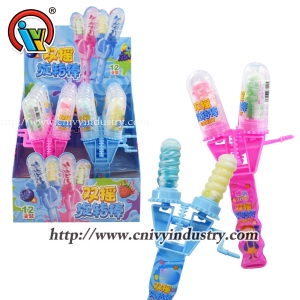 Gire el caramelo duro de la pirólipop de doble juguete