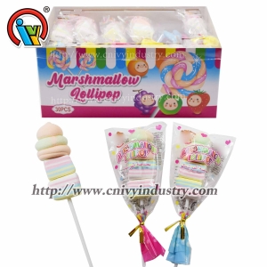 Caramelo de la piruleta del malvavisco de la historieta del fabricante