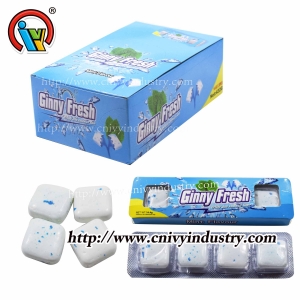 Chicle de burbuja con sabor a menta