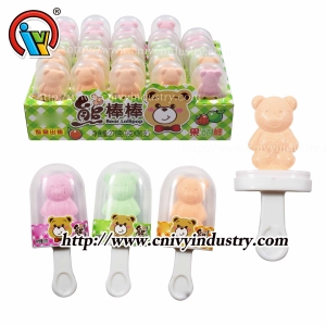 Caramelo de la piruleta del caramelo de la piruleta prensado de la forma del oso