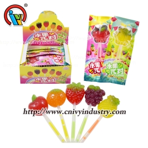 Caramelo de la piruleta del caramelo de la piruleta del palillo del resplandor caramelo ligero de la piruleta