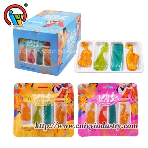Caramelo gomoso de gelatina instrumento musical forma