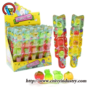 Precio de fábrica de dulces con forma de fruta de caramelo duro