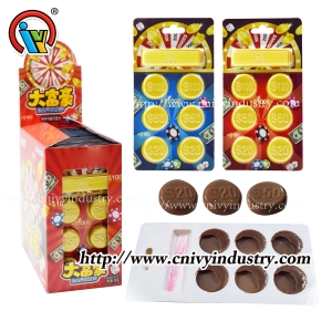 monedas de oro dulces de chocolate