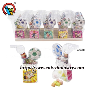 Fábrica de porcelana de caramelos de juguete de silbato de fútbol