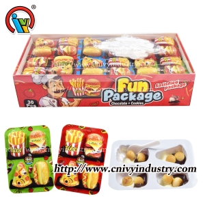 galleta de chocolate con mermelada para niños
