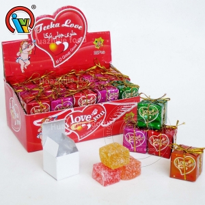 agradable caja de regalo de embalaje caramelo gomoso de caramelo cuadrado
