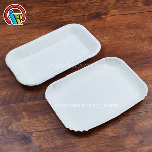 Plato de bandeja de pulpa de sushi de fruta biodegradable
