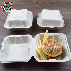 Caja de hamburguesas biodegradable ecológica
