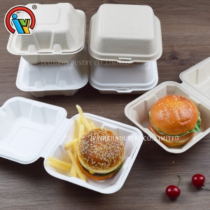 Caja de hamburguesas biodegradable ecológica
