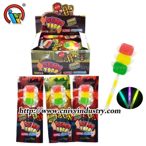 Caramelo de piruleta de barra luminosa de semáforo
