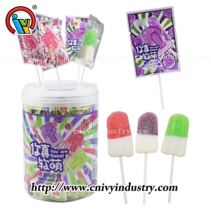 Caramelo de piruleta gomoso con forma de helado halal
