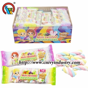 Proveedor de deliciosos dulces de malvavisco de torsión corta