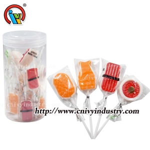 Piruleta de sushi, caramelo duro, aperitivo japonés